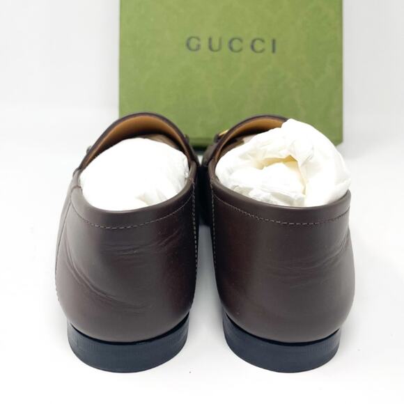 GUCCI Brixton Convertible Horsebit Loafers Mules Size EU 36.5 Brown - Picture 6 of 9